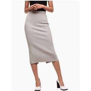 Aritzia Babaton Johan Wool Blend Long Pencil Skirt Womens Size Large L WORN ONCE